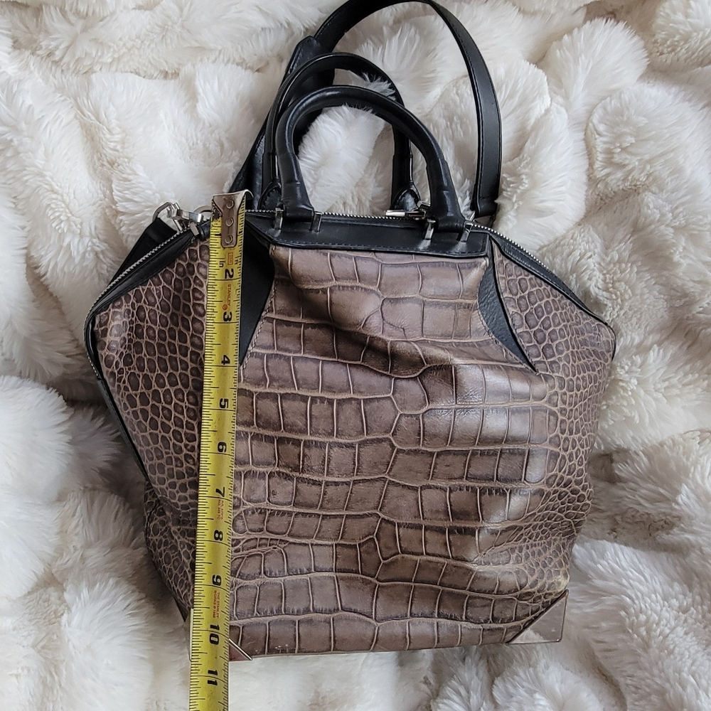 Alexander Wang Gray and Black Crocodile Textured Tote - Picture 7 of 7